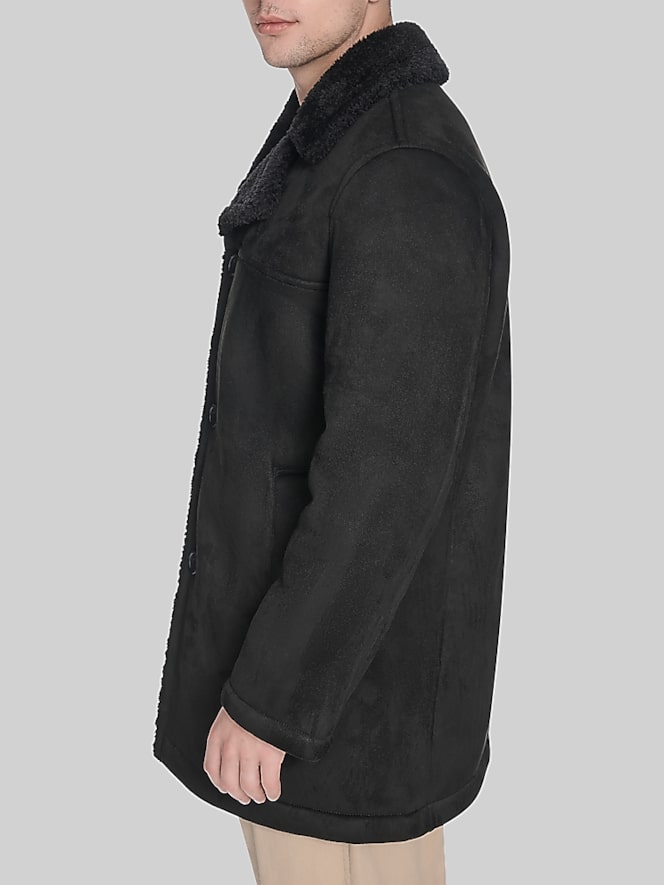 Dockers Single Breasted Faux Shearling Coat