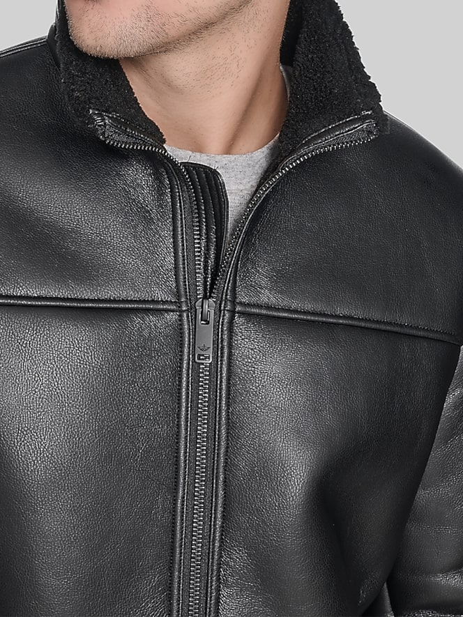 Dockers Faux Leather & Shearling Jacket