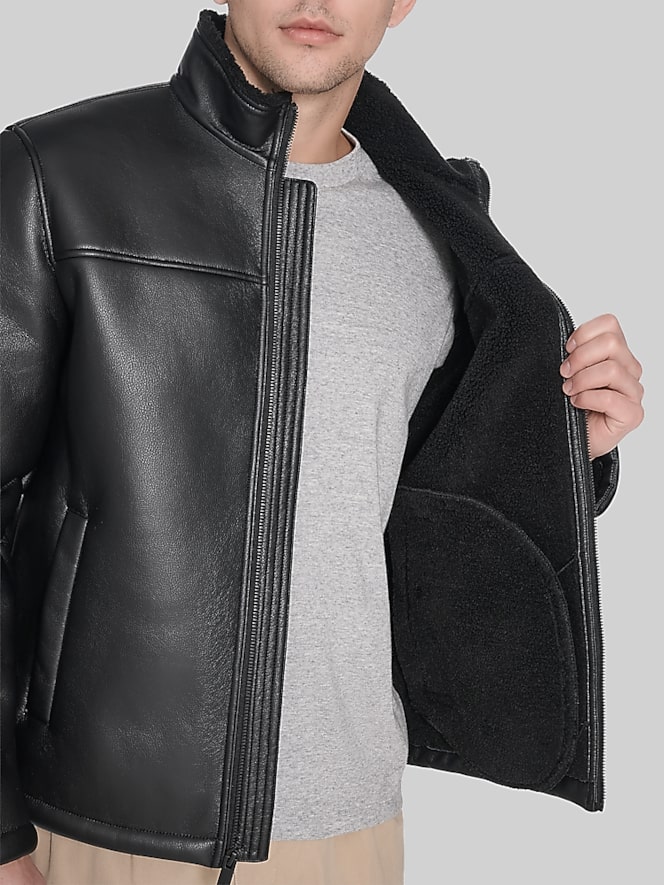 Dockers Faux Leather & Shearling Jacket