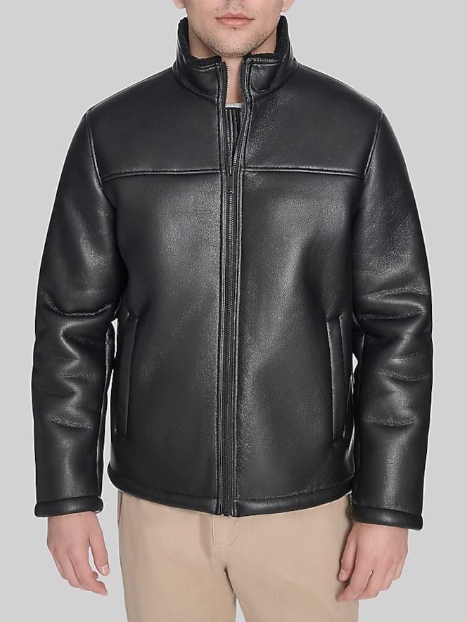 Dockers Faux Leather & Shearling Jacket