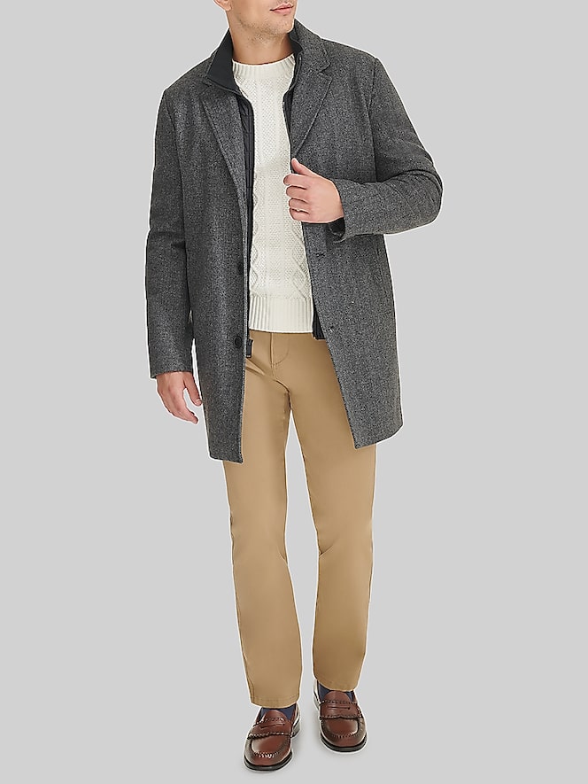 Dockers Wool Blend Topcoat with Bib