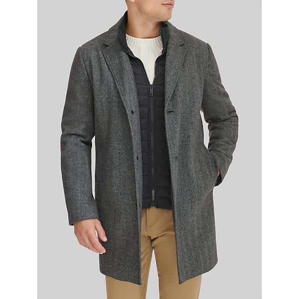Dockers Men's Topcoat with Bib Herringbone - Size: Medium