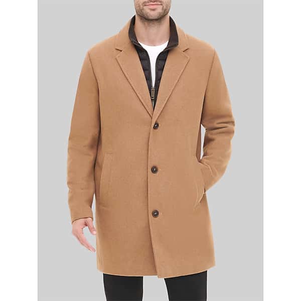 Dockers Men's Topcoat with Bib Camel - Size: Small