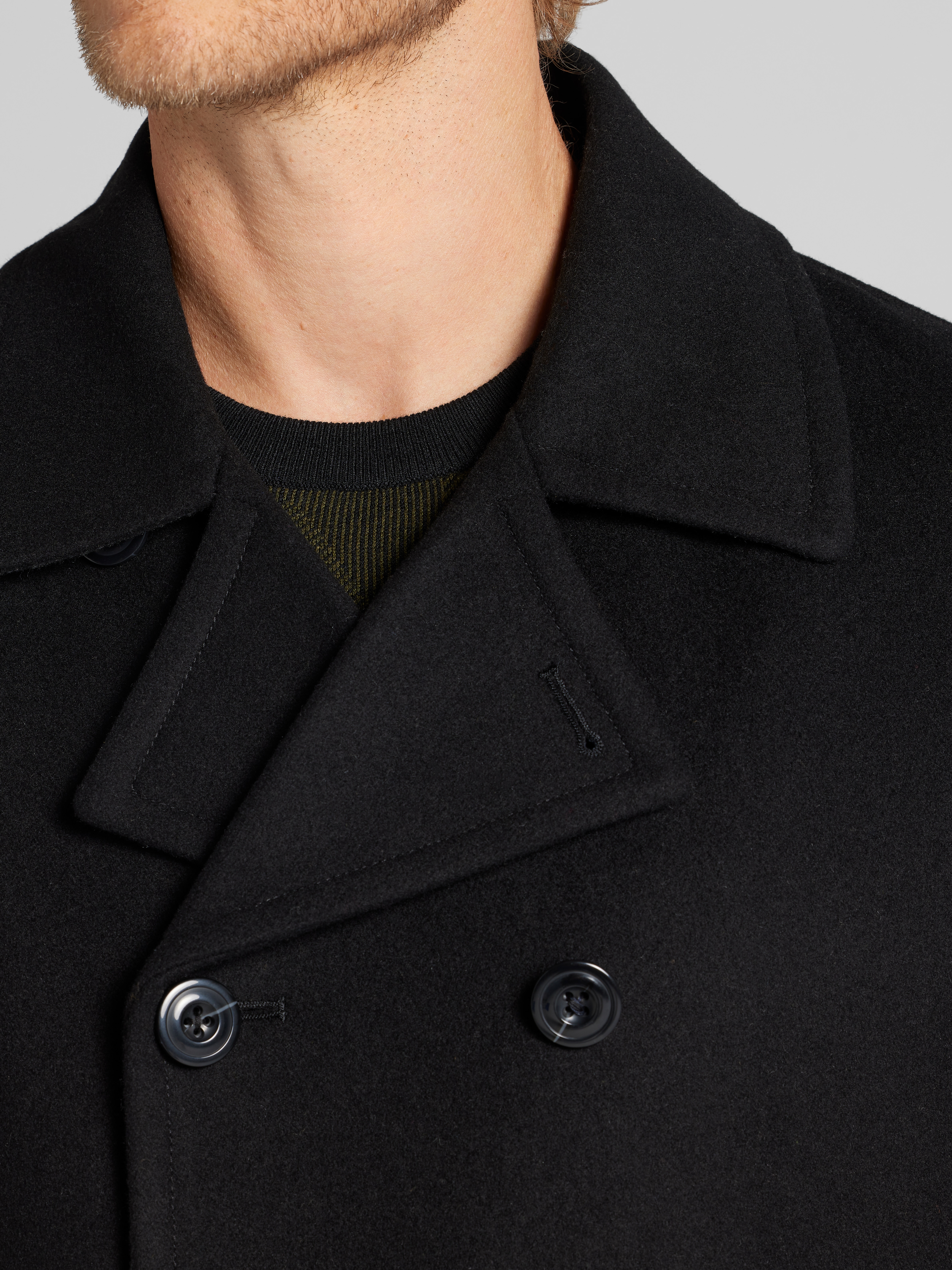 Peacoat with Detachable Bib