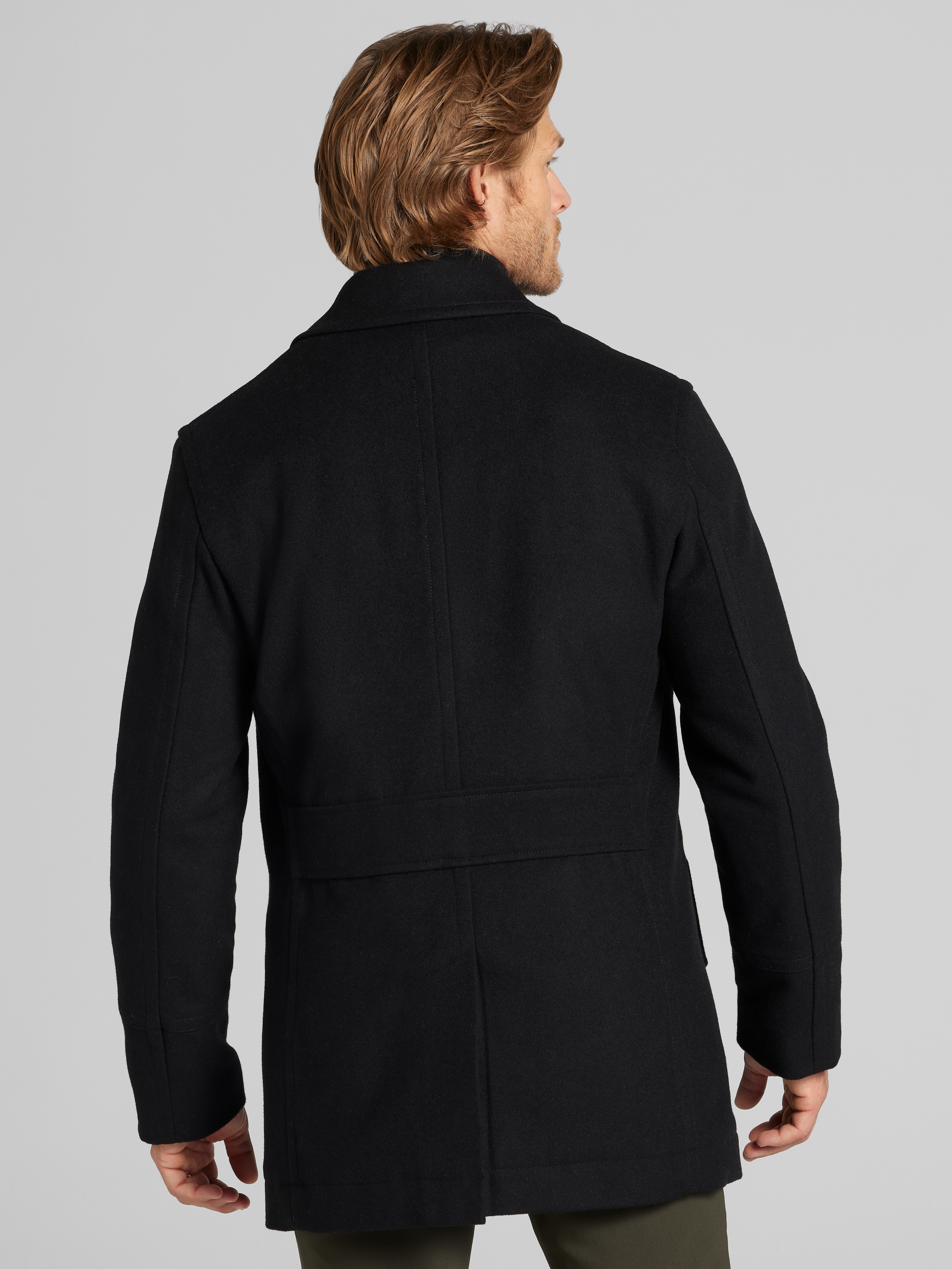 Peacoat with Detachable Bib