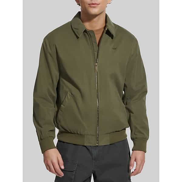 Dockers Men's Microtwill Golf Bomber Jacket Olive - Size: Large