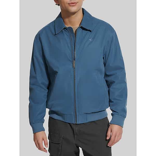 Dockers Big & Tall Men's Microtwill Golf Bomber Jacket Blue
