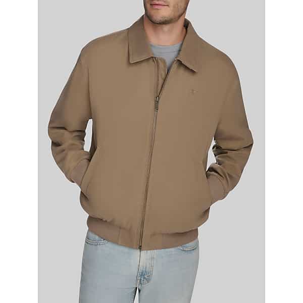 Dockers Men's Microtwill Golf Bomber Jacket Walnut - Size: Small