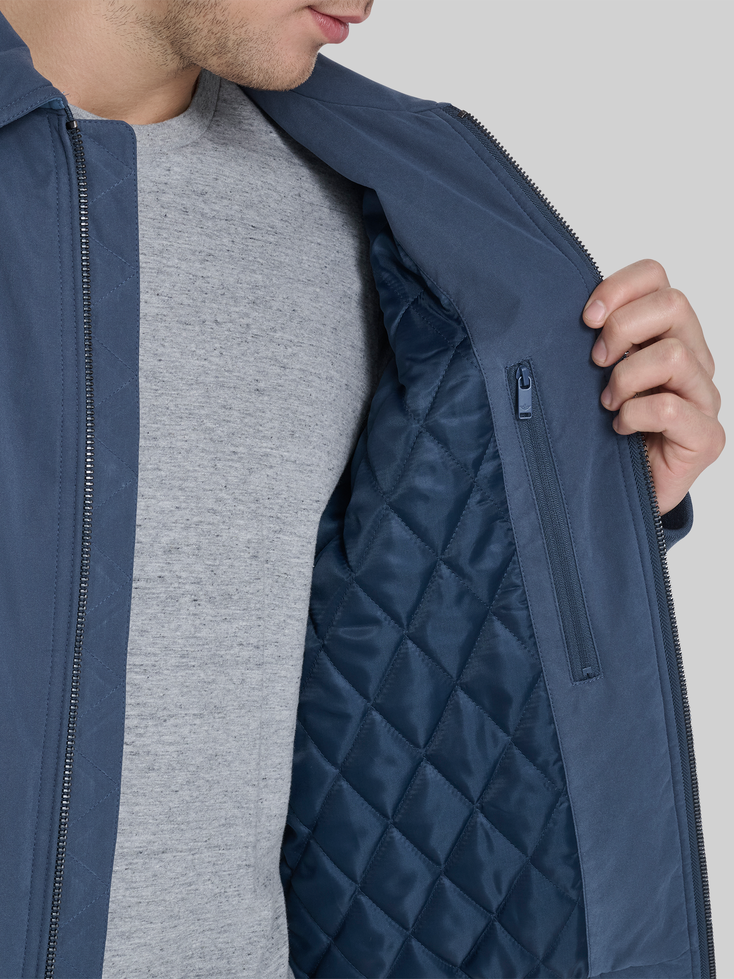 Water-Resistant Microtwill Golf Bomber Jacket