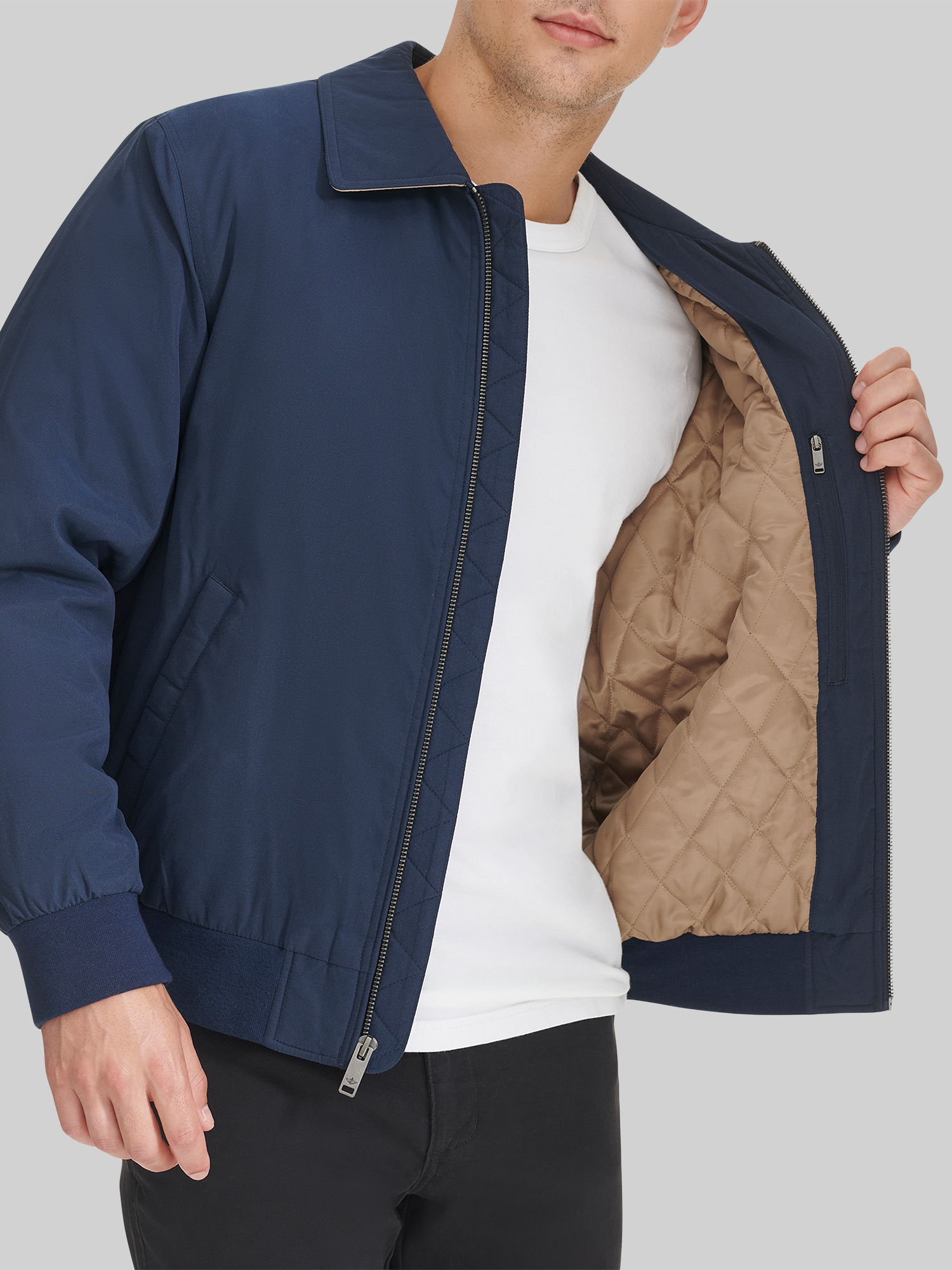 Water-Resistant Microtwill Golf Bomber Jacket