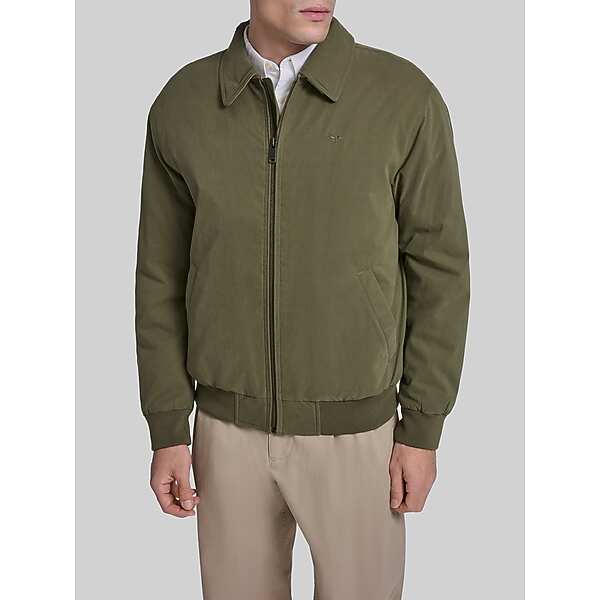 Dockers Men's Water-Resistant Microtwill Golf Bomber Jacket Spring Olive - Size: Small