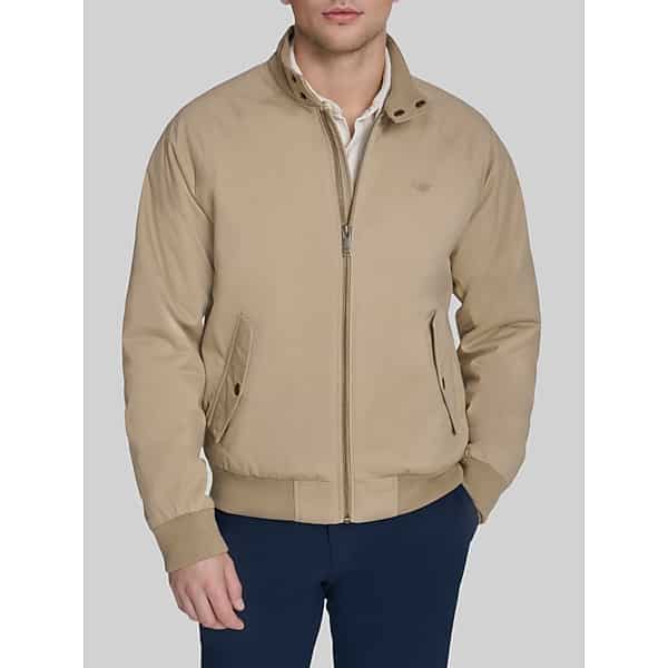 Dockers Big & Tall Men's Cotton Twill Harrington Bomber Jacket Tan