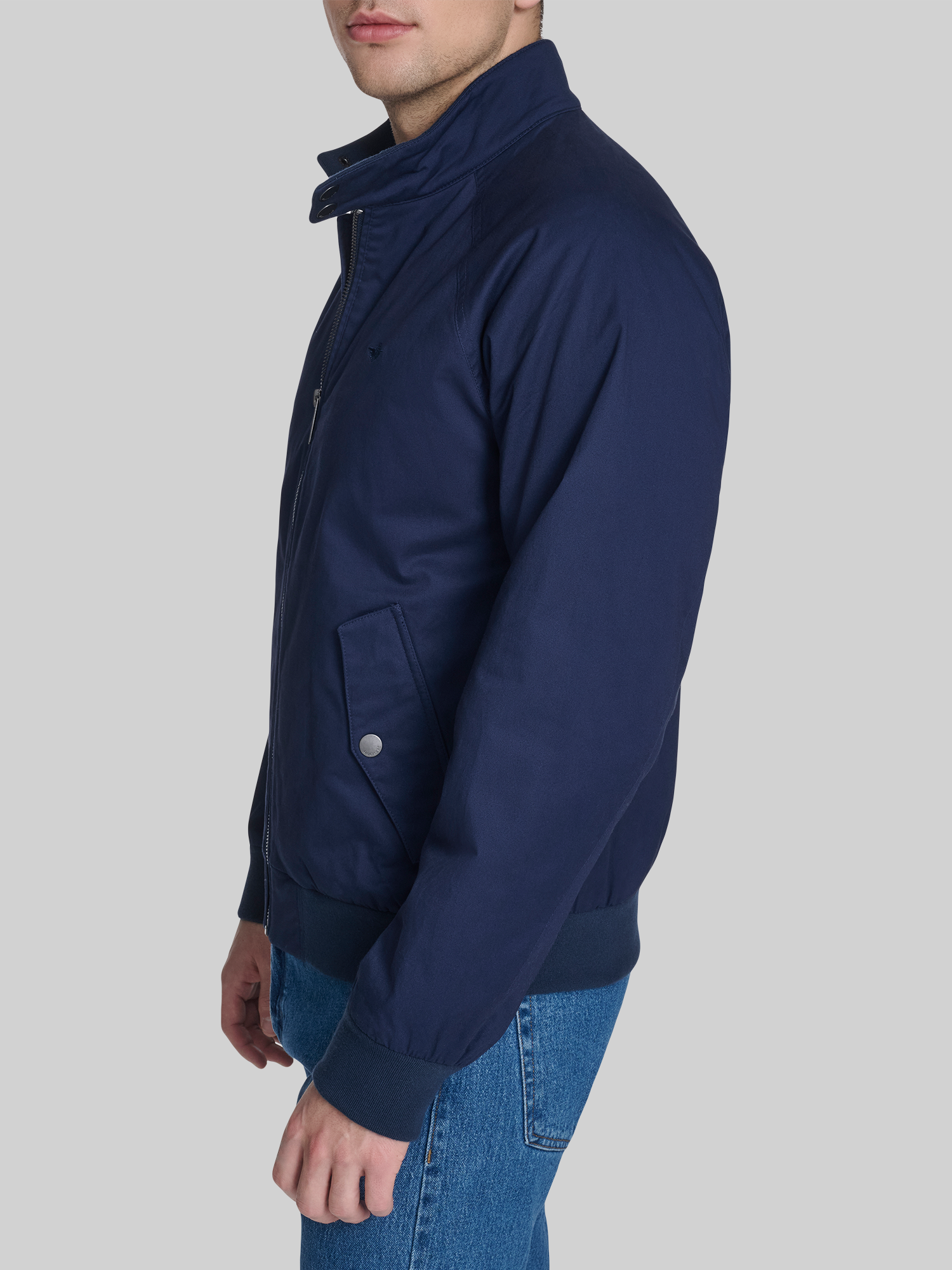 Cotton Twill Harrington Bomber Jacket