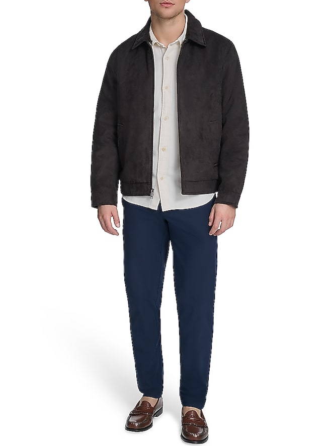Dockers Faux Suede Laydown Collar Jacket