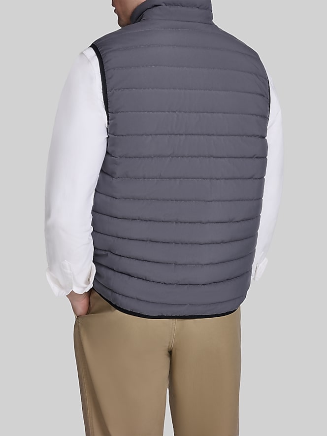 Dockers Regular Fit Packable Reversible Vest, Grey/Black - Image 6 of 6