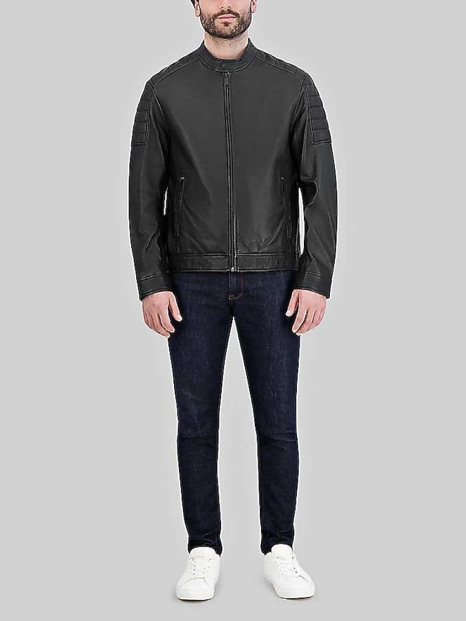 Cole Haan Cole Haan Washed Leather Jacket