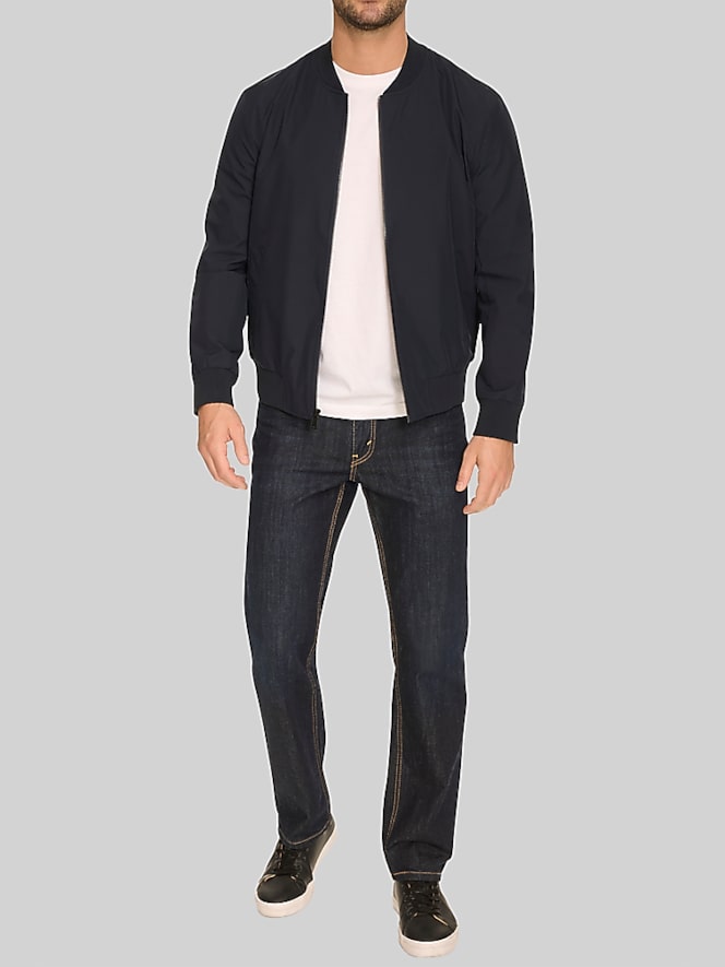 Cole Haan Regular Fit Bomber Jacket