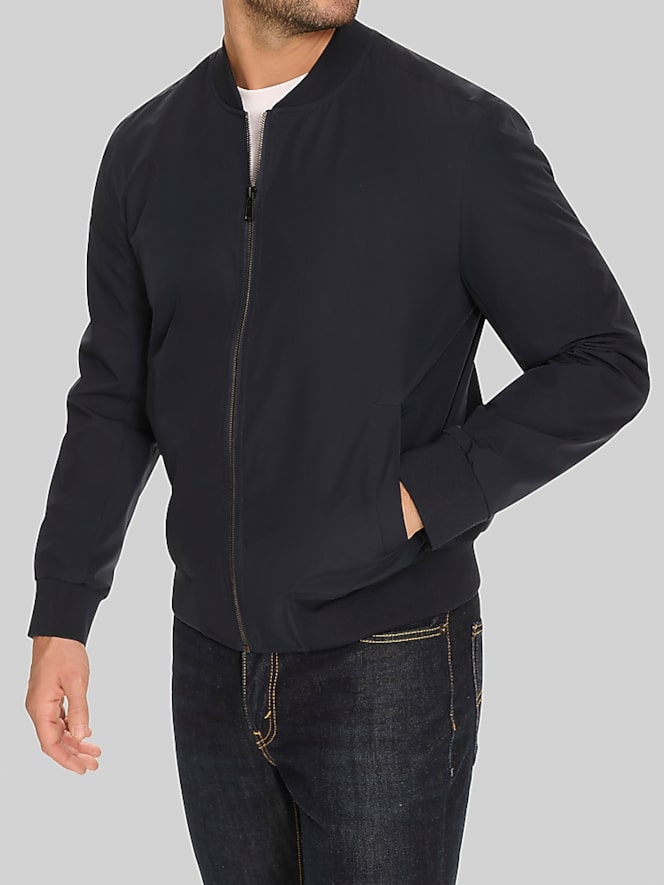 Cole Haan Regular Fit Bomber Jacket