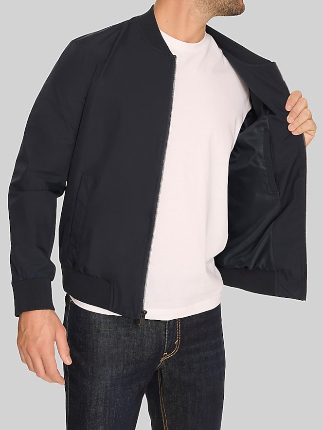 Cole Haan Regular Fit Bomber Jacket