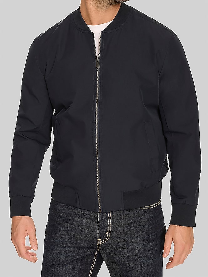 Cole Haan Regular Fit Bomber Jacket
