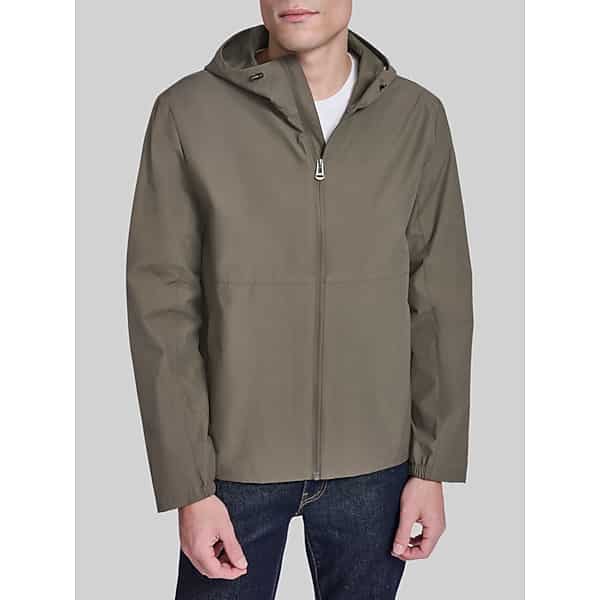 Cole Haan Men's Regular Fit Packable Running Jacket Olive - Size: Large