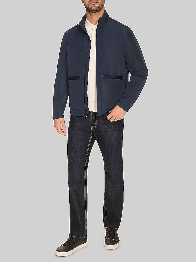 Cole Haan Stand Collar Rain Jacket