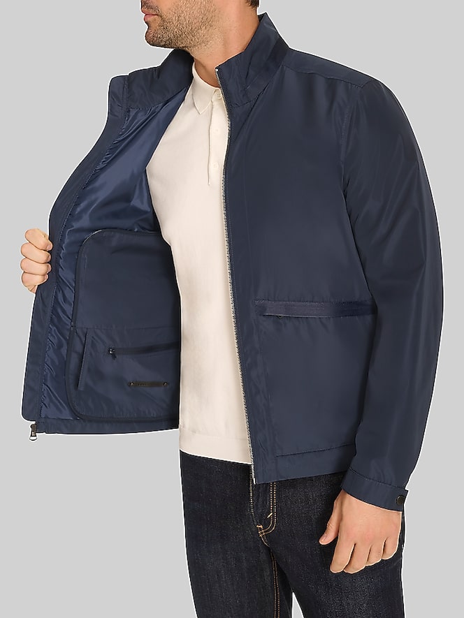 Cole Haan Stand Collar Rain Jacket