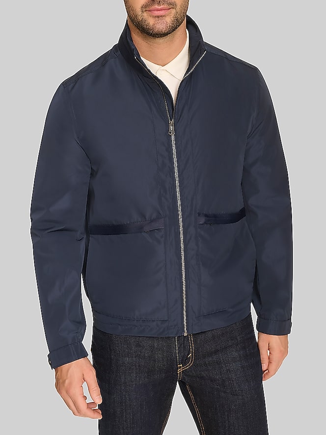 Cole Haan Stand Collar Rain Jacket