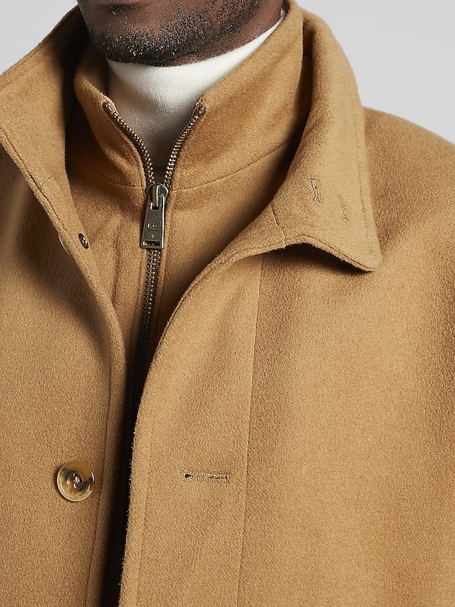 Awearness Kenneth Cole Modern Fit Wool-Blend Car Coat, Camel - Image 2 of 7