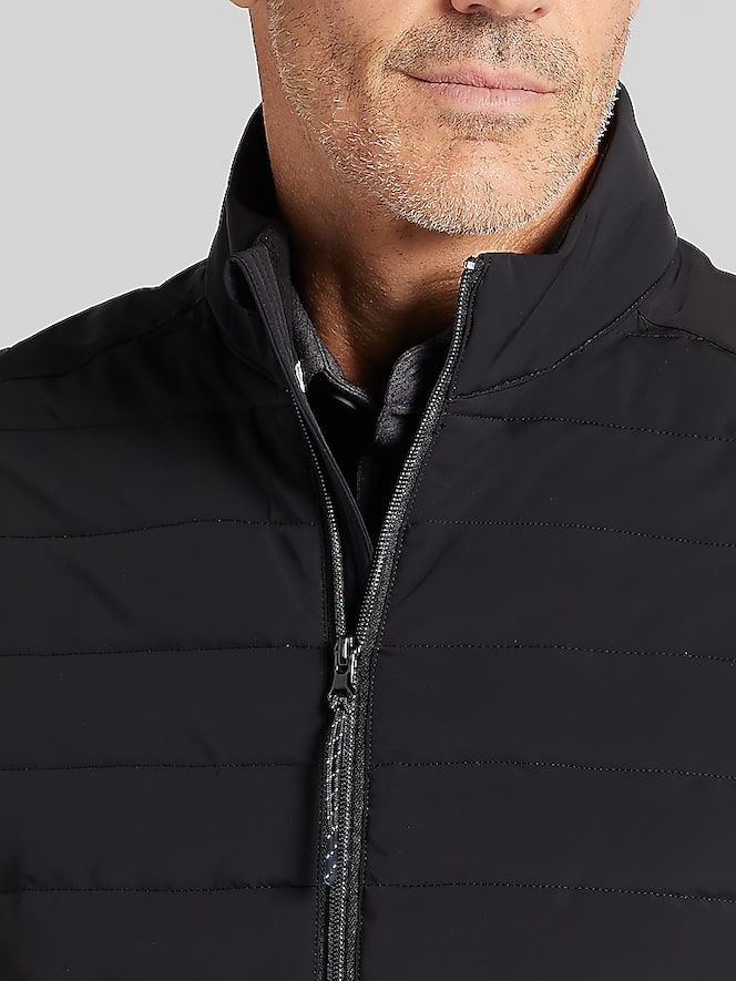 Awearness Kenneth Cole Modern Fit Quilted Vest With Knit Back
