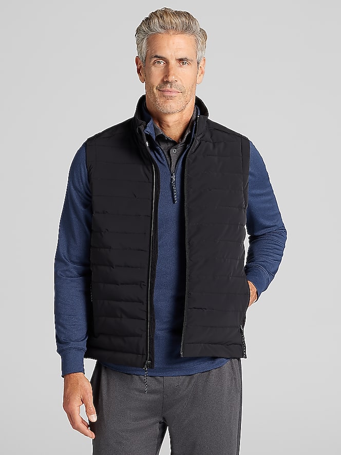 Awearness Kenneth Cole Modern Fit Quilted Vest With Knit Back