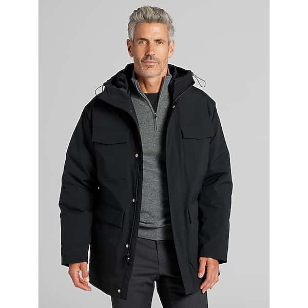 Awearness Kenneth Cole Big & Tall Men's Water-Repellent City Parka Jet Black - Size: 3X