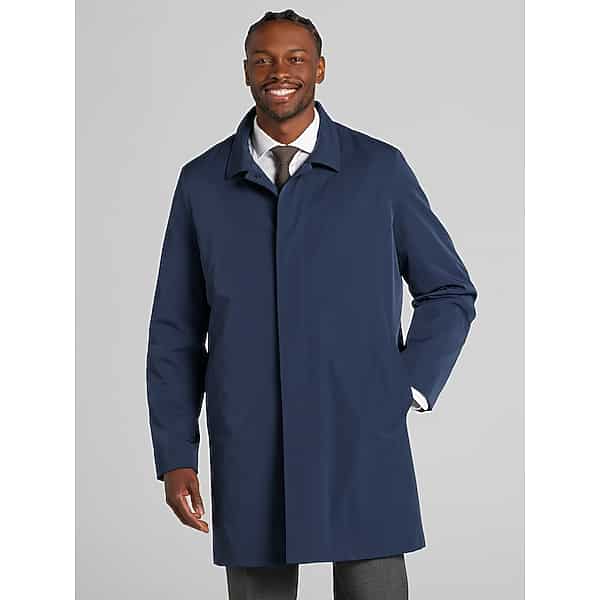 Joseph Abboud Men's Modern Fit Stretch Raincoat Total Eclipse -