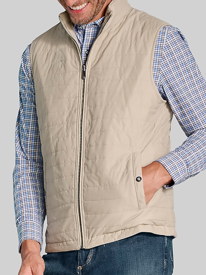 Johnston &Amp; Murphy Modern Fit Faux Suede Reversible Vest