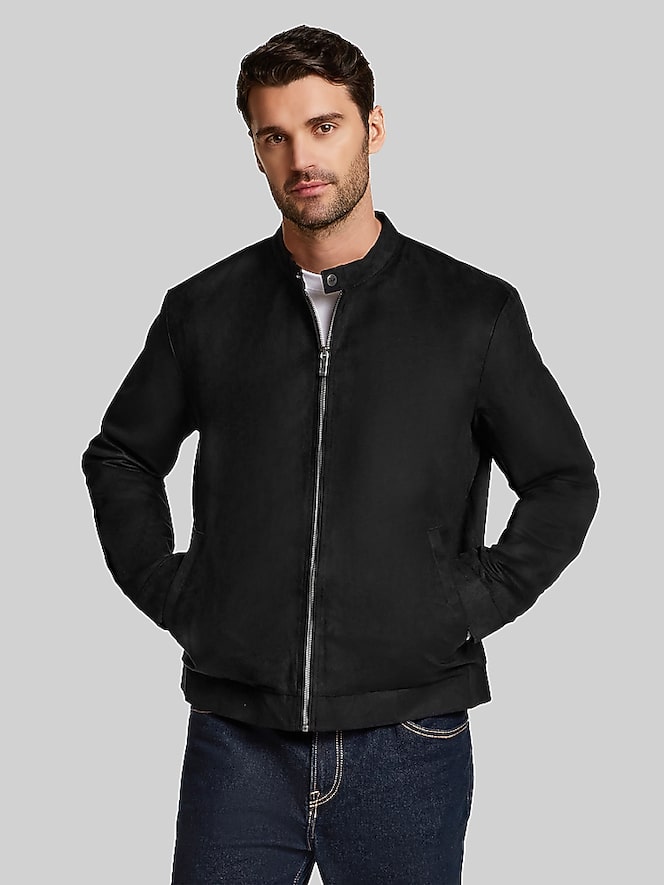 Weatherproof Modern Fit Moto Suede Jacket