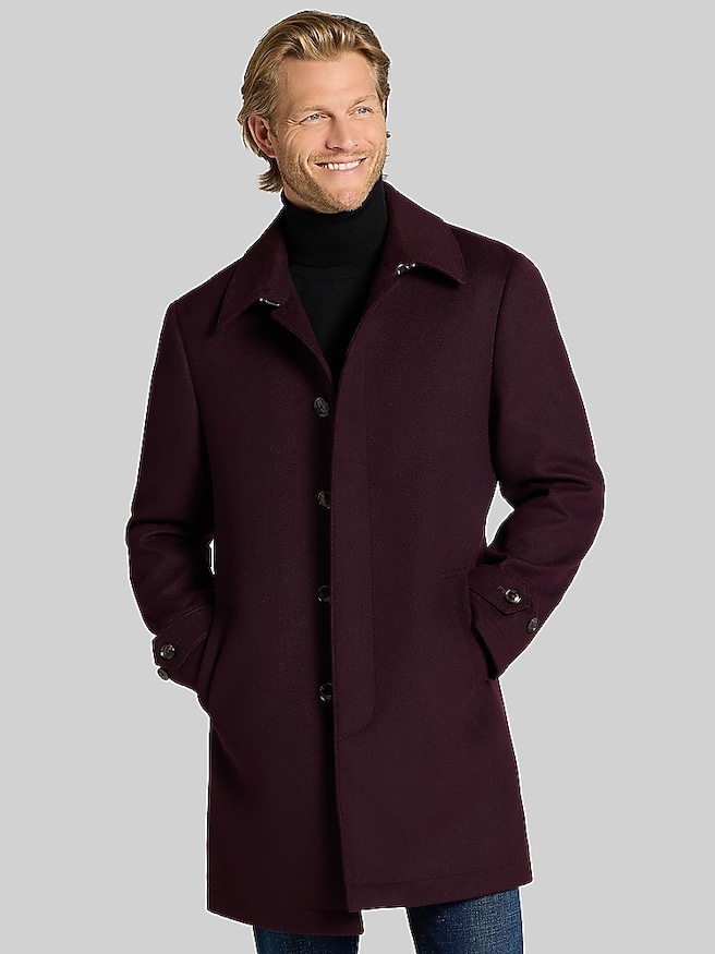 Tommy Hilfiger Freeman Car Coat Burgundy