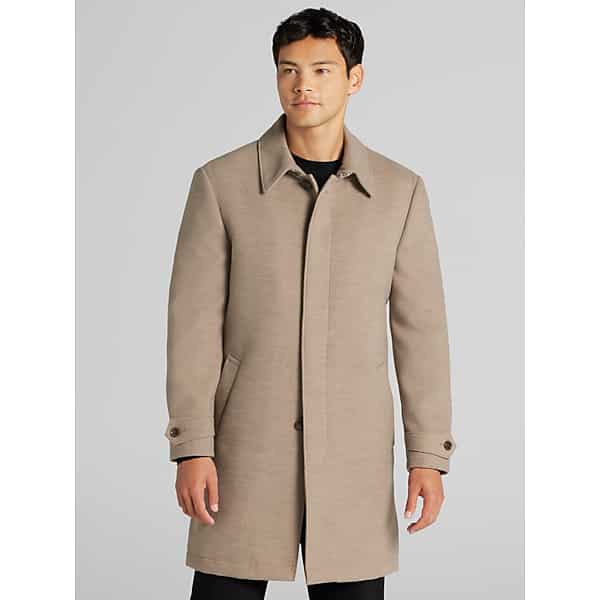 Tommy Hilfiger Men's Freeman Car Coat Taupe - Size: 46 Long