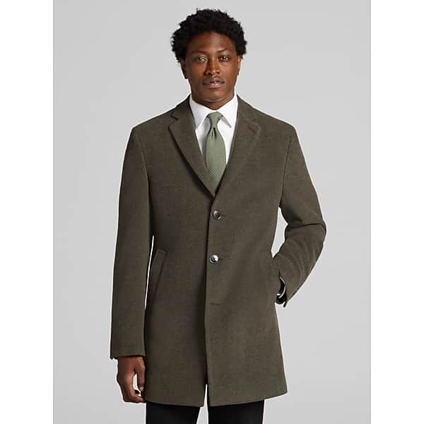 Calvin Klein Men's Prosper Topcoat Hunter Green - Size: 42 Regular