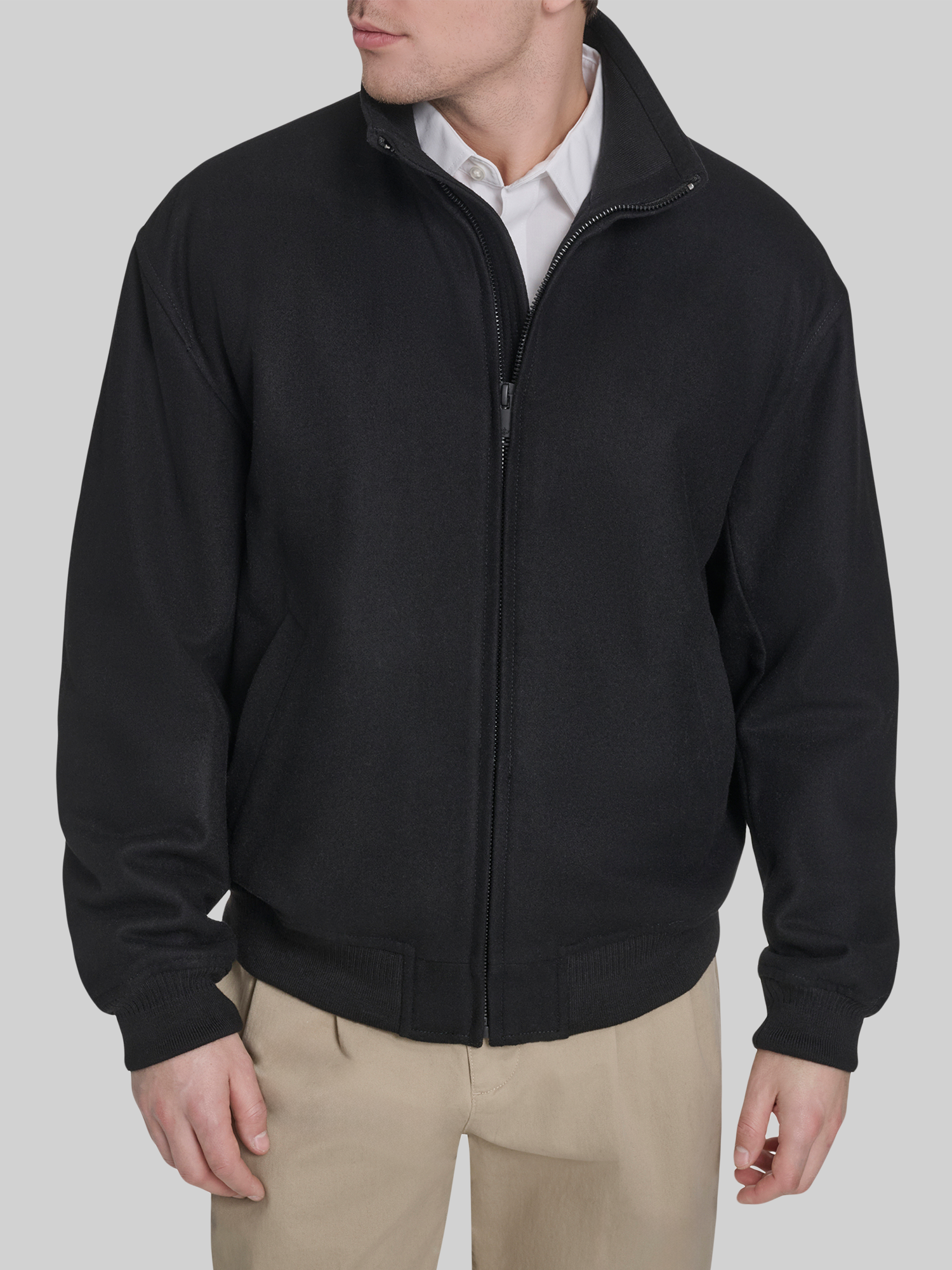 Wool Blend Bomber Jacket