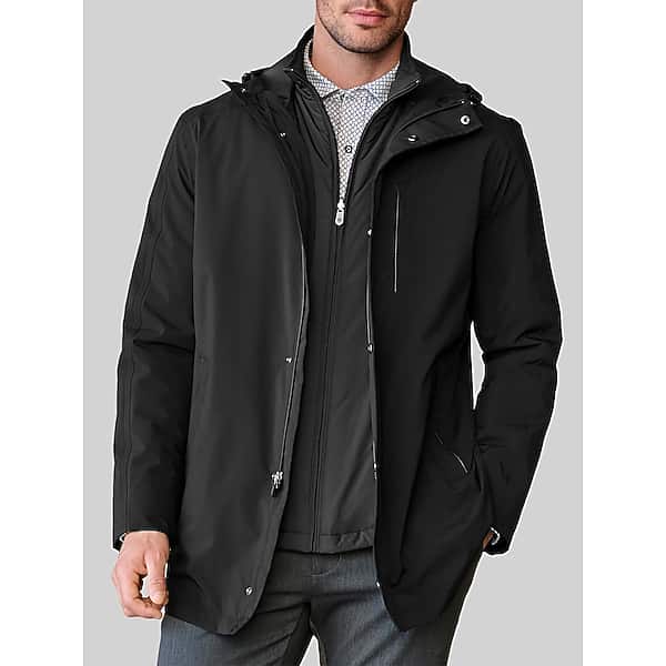 Johnston & Murphy Big & Tall Men's XC4 Hydro 3-in-1 Waterproof Coat Black - Size: XXL