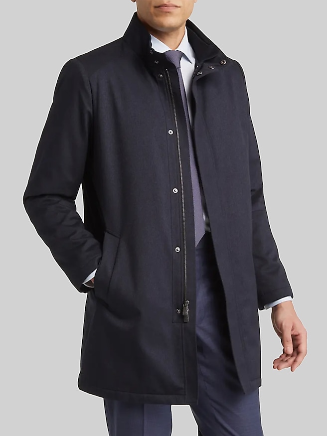 Hart Schaffner Marx Bryce Waterproof Coat Navy