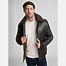 Mauritius Grovig Leather Shearling Collar Bomber Jacket