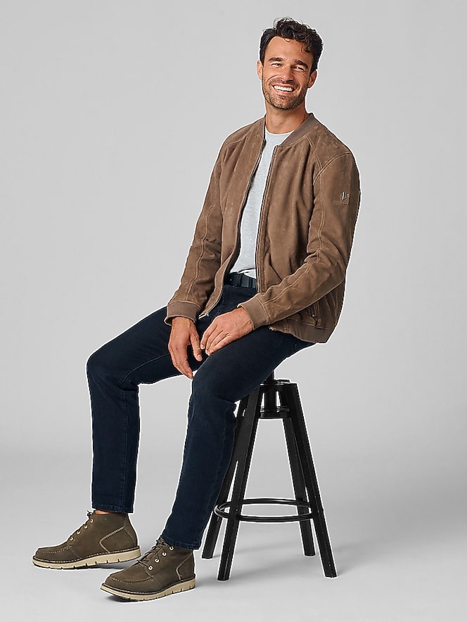 Mauritius Gustie African Suede Bomber Jacket