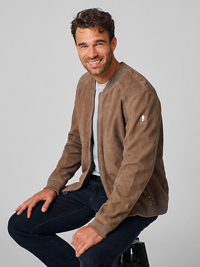 Mauritius Gustie African Suede Bomber Jacket