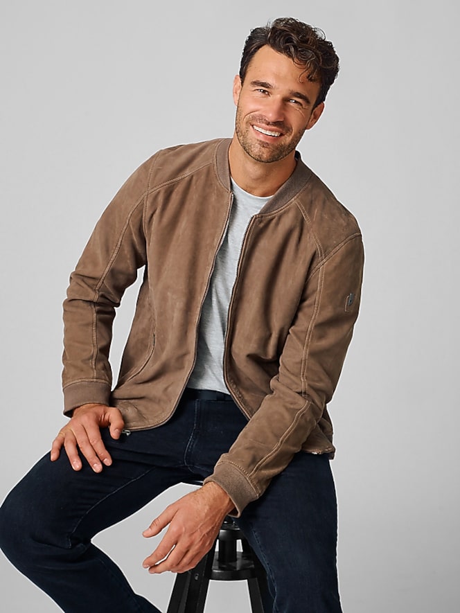 Mauritius Gustie African Suede Bomber Jacket