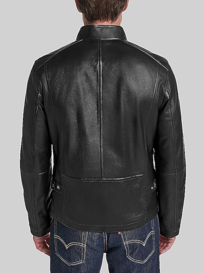 Cole Haan Classic Zip Front Moto Jacket