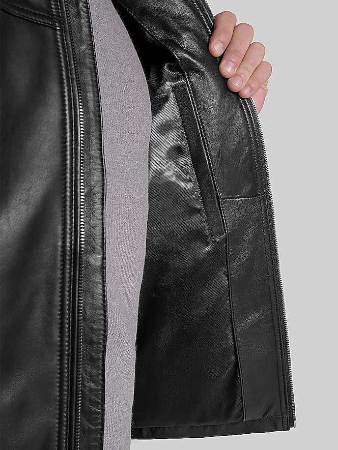 Cole Haan Classic Zip Front Moto Jacket