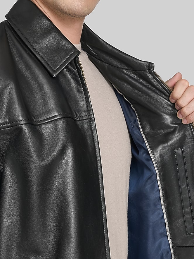 Cole Haan Lambskin Leather Jacket
