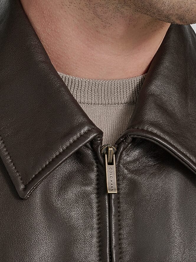 Cole Haan Lambskin Leather Jacket