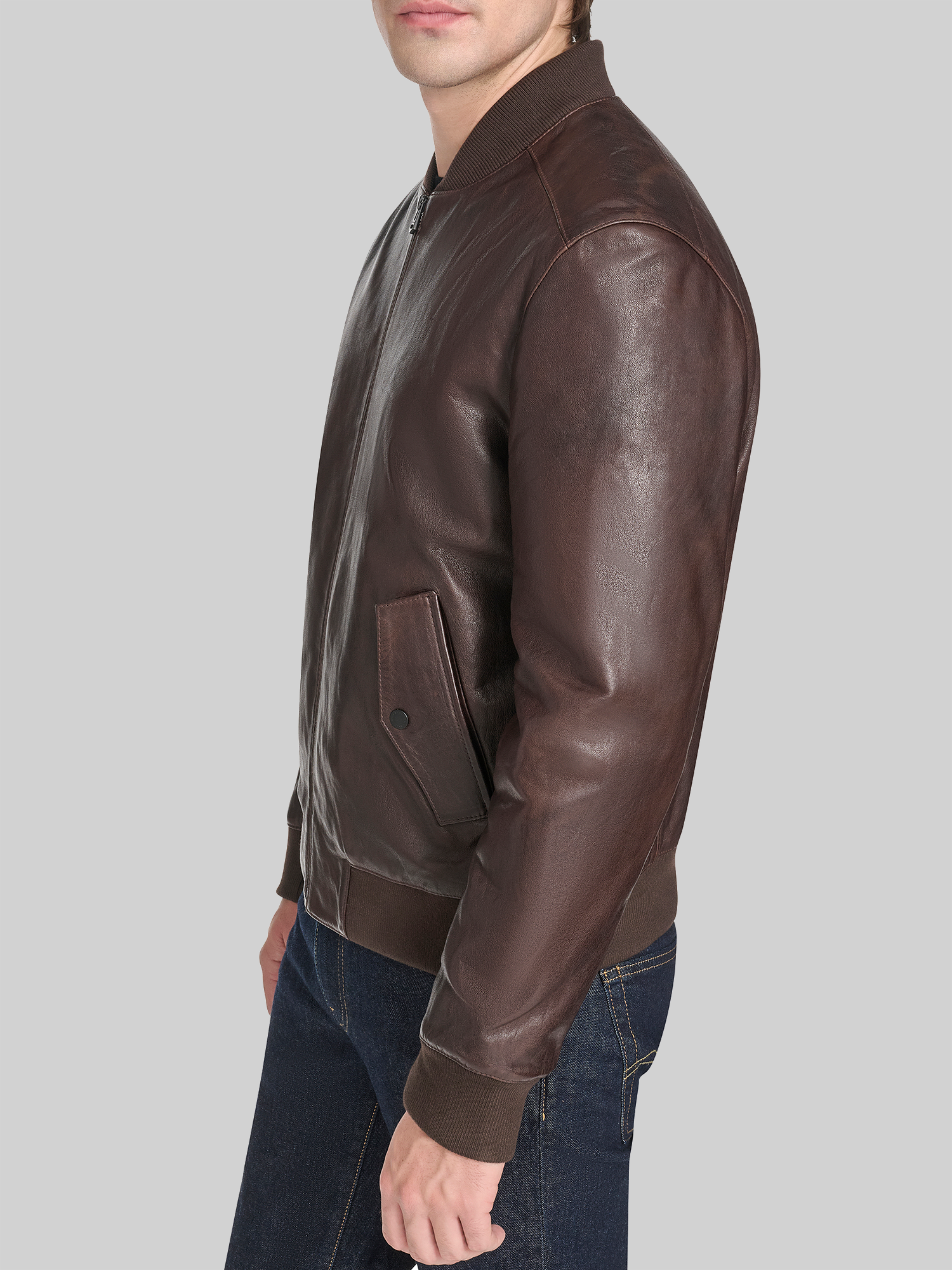Leather Bomber Jacket